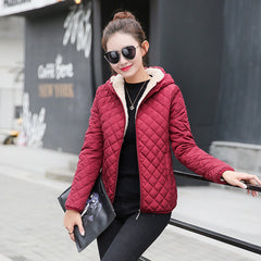 Embroidered Plaid Coat with Lambswool and Fleece Lining